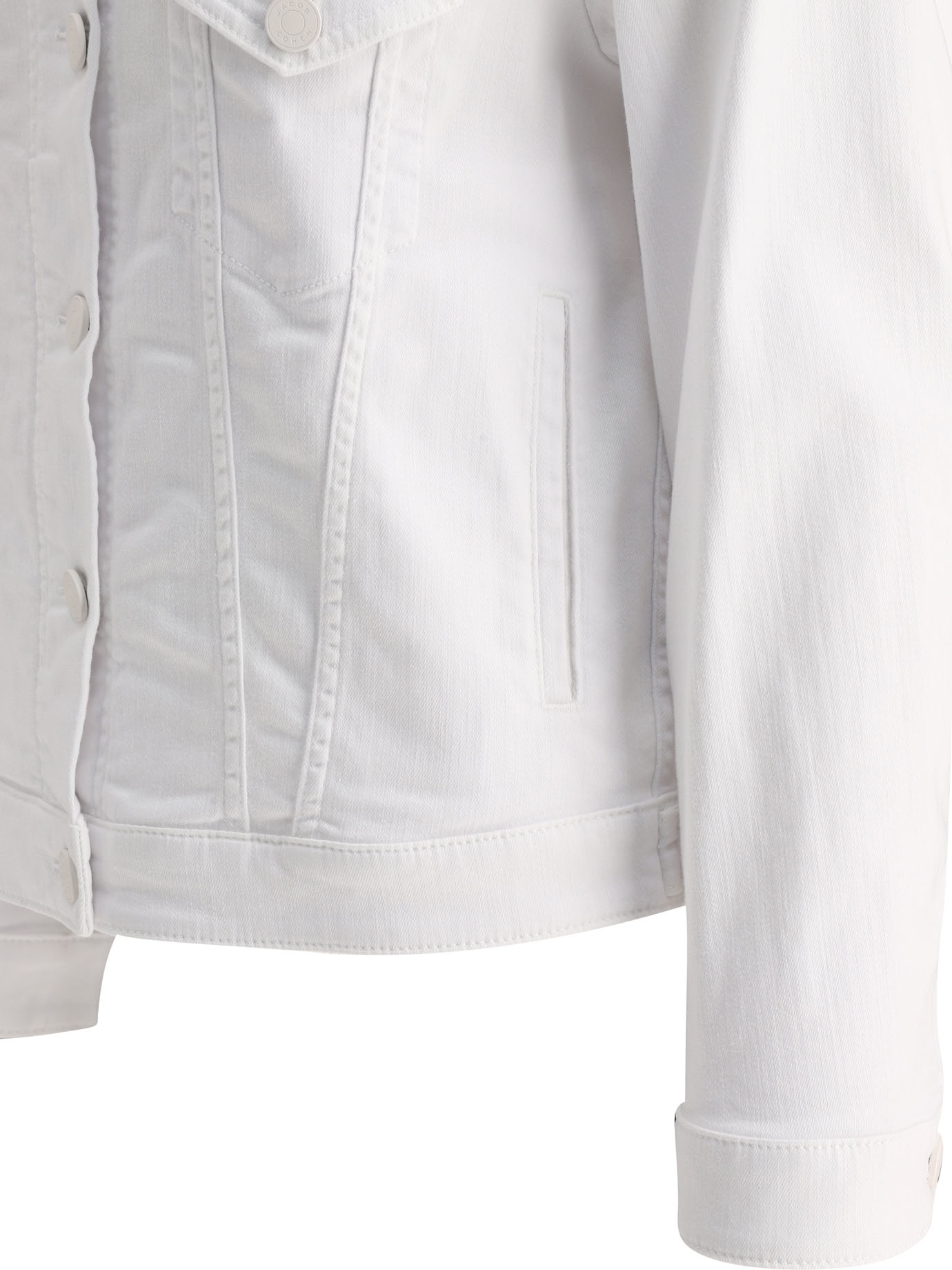 JACOB COHEN White Denim trucker jacket